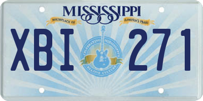 MS license plate XBI271