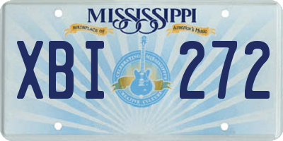 MS license plate XBI272
