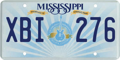 MS license plate XBI276