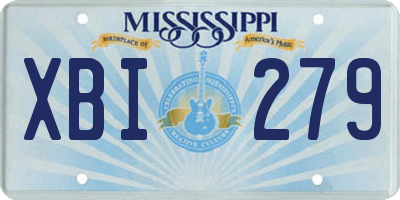 MS license plate XBI279