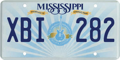 MS license plate XBI282