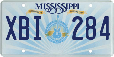 MS license plate XBI284