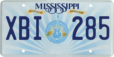 MS license plate XBI285