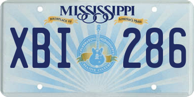 MS license plate XBI286
