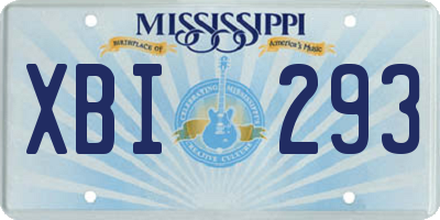 MS license plate XBI293