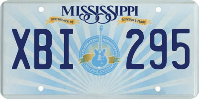 MS license plate XBI295