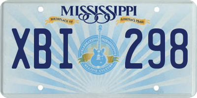 MS license plate XBI298