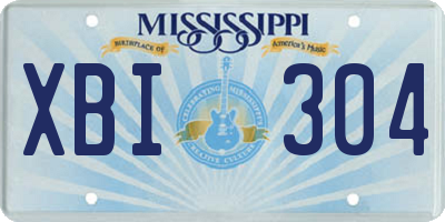 MS license plate XBI304