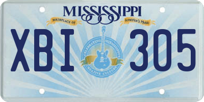 MS license plate XBI305