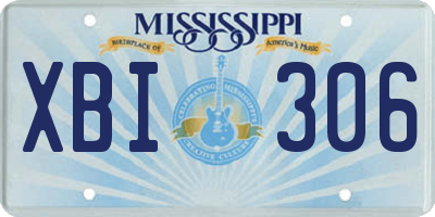 MS license plate XBI306