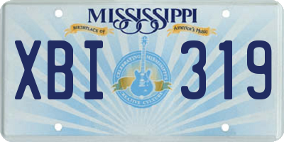 MS license plate XBI319