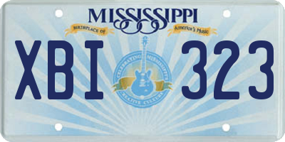 MS license plate XBI323