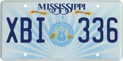 MS license plate XBI336
