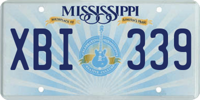 MS license plate XBI339
