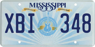 MS license plate XBI348