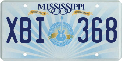 MS license plate XBI368