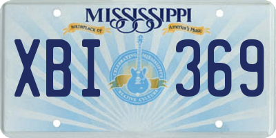 MS license plate XBI369