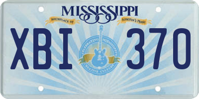MS license plate XBI370