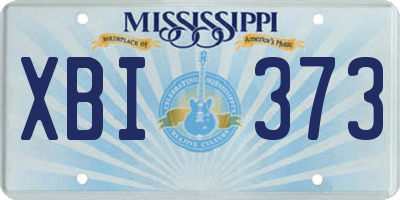 MS license plate XBI373