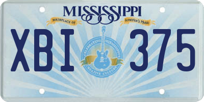 MS license plate XBI375