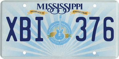 MS license plate XBI376