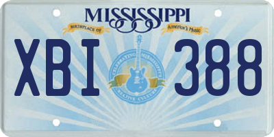 MS license plate XBI388