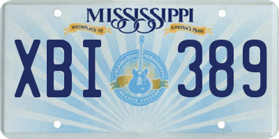 MS license plate XBI389