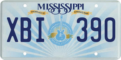 MS license plate XBI390