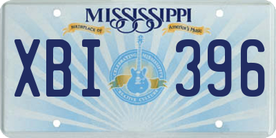 MS license plate XBI396