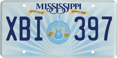 MS license plate XBI397