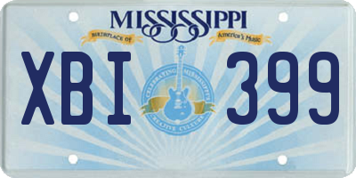 MS license plate XBI399