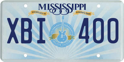 MS license plate XBI400