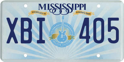 MS license plate XBI405