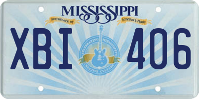 MS license plate XBI406