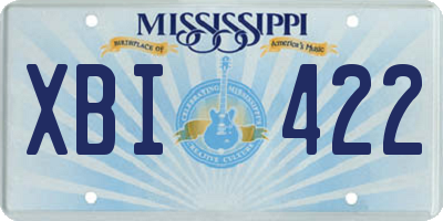 MS license plate XBI422