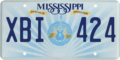 MS license plate XBI424