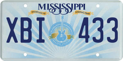 MS license plate XBI433