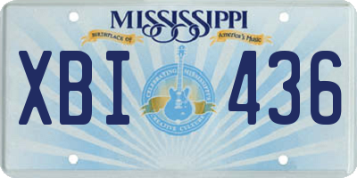 MS license plate XBI436