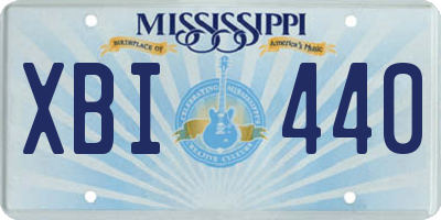 MS license plate XBI440