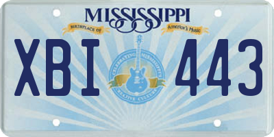 MS license plate XBI443