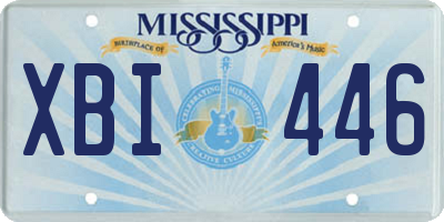 MS license plate XBI446