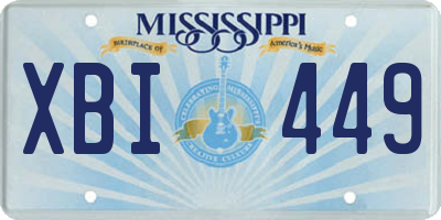 MS license plate XBI449