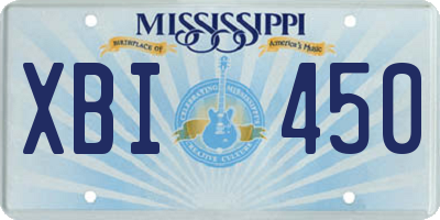 MS license plate XBI450