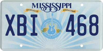 MS license plate XBI468