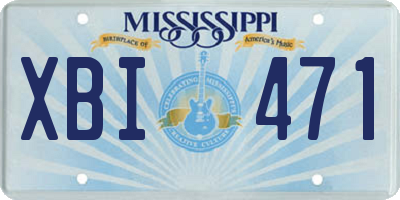 MS license plate XBI471