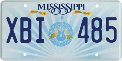 MS license plate XBI485