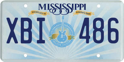 MS license plate XBI486
