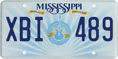 MS license plate XBI489