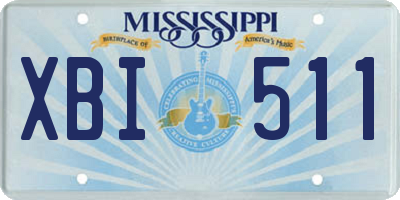 MS license plate XBI511