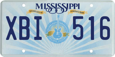 MS license plate XBI516